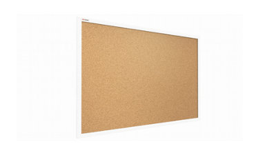 ALLboards Cork notice board wooden natural white frame 120x90 cm