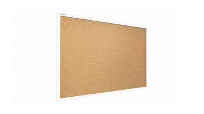 ALLboards Cork notice board wooden natural white frame 90x60 cm