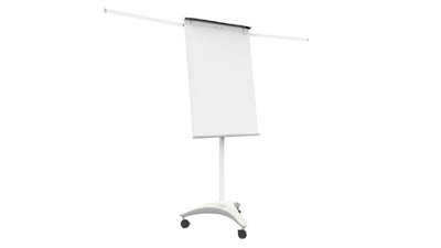 ALLboards EXCLUSIVE mobile flipchart whiteboard dry erase magnetic surface 100x70 cm with shoulders