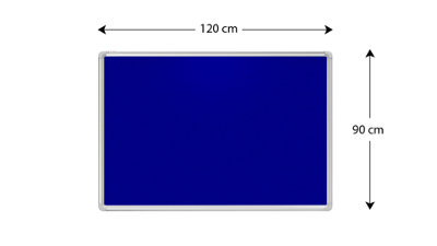 ALLboards Felt notice board aluminium frame 120x90 cm BLUE