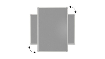 ALLboards Felt notice board aluminium frame 240x120 cm GREY