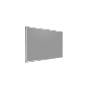ALLboards Felt Noticeboard with Aluminium Frame 60x40cm, Textile Push pin Bulletin Board Grey