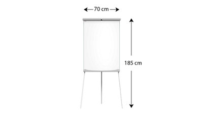 ALLboards Flipchart whiteboard dry erase magnetic surface 100x70 cm