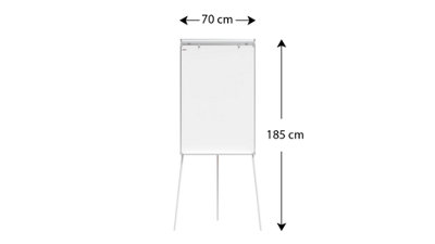 ALLboards Flipchart whiteboard dry erase magnetic surface 100x70cm
