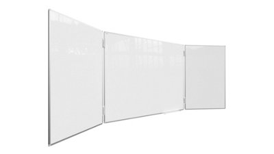ALLboards Folding whiteboard dry erase magnetic surface aluminium frame 120x180-360cm