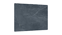 ALLboards Glass Chopping Board Anthracite Marble 60x52cm Cutting Board Splashback Worktop Saver for Kitchen Hob Protection