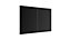 ALLboards Glass Chopping Board BLACK CLASSIC Black 2 Set 52x30cm Cutting Board Splashback Worktop Saver for Kitchen