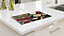 ALLboards Glass Chopping Board SPICES Pepper Salt Saffron 30x40cm Cutting Board Splashback Worktop Saver for Kitchen