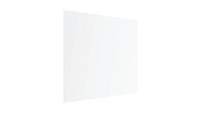 ALLboards Glass Splashback Kitchen Tile Cooker Panel WHITE CLASSIC White 60x65cm Tempered Glass Heat Resistant