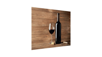 ALLboards Glass Splashback Kitchen Tile Cooker Panel WINE CORK BOARD GLASS 60x65cm Tempered Glass Heat Resistant Toughened