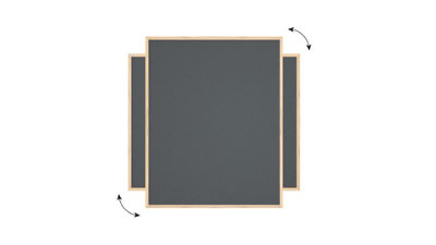 ALLboards Grey cork notice board wooden natural frame 90x60 cm