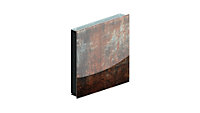 ALLboards Key Cabinet with Whiteboard, Decorative Magnetic Glass board front panel, Corosion Rust pattern