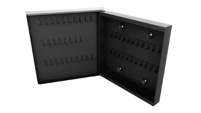 ALLboards Key Cabinet with Whiteboard, Decorative Magnetic Glass board front panel, Gold white black marble pattern