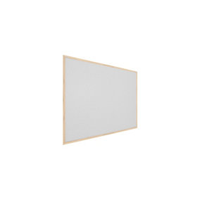 ALLboards Light grey cork notice board wooden natural frame 100x80 cm