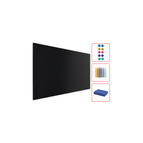 ALLboards Magnetic Boards MetalBoard BLACK CLASSIC BLACK 120x90cm a Magnetic Metal Poster for all types of magnets