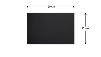 ALLboards Magnetic Boards MetalBoard BLACK CLASSIC BLACK 120x90cm a Magnetic Metal Poster for all types of magnets