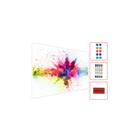 ALLboards Magnetic Boards MetalBoard COLOR SPLASH 60x40cm a Magnetic Metal Poster with an imprint for all types of magnets