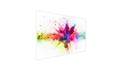ALLboards Magnetic Boards MetalBoard COLOR SPLASH HOLI 90x60cm a Magnetic Metal Poster with an imprint