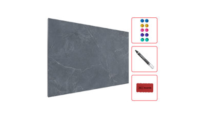 ALLboards Magnetic Boards MetalBoard GRAY MARBLE, DECORATIVE MARBLE, MARBLE SURFACE 60x40cm a Magnetic Metal Poster
