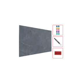 ALLboards Magnetic Boards MetalBoard GRAY MARBLE, DECORATIVE MARBLE, MARBLE SURFACE 60x40cm a Magnetic Metal Poster