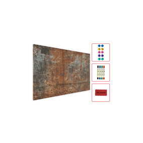 ALLboards Magnetic Boards MetalBoard RUST CORROSION 60x40cm a Magnetic Metal Poster with an imprint for all types of magnets
