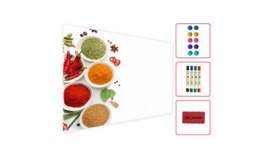 ALLboards Magnetic Boards MetalBoard SPICES PEPPER SALT PAPRIKA 60x40cm a Magnetic Metal Poster with an imprint
