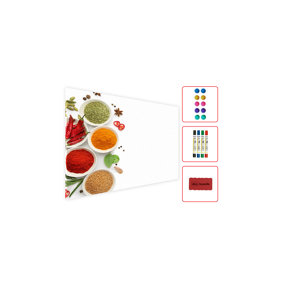ALLboards Magnetic Boards MetalBoard SPICES PEPPER SALT PAPRIKA 60x40cm a Magnetic Metal Poster with an imprint
