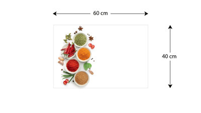 ALLboards Magnetic Boards MetalBoard SPICES PEPPER SALT PAPRIKA 60x40cm a Magnetic Metal Poster with an imprint