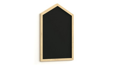 ALLboards Magnetic Chalkboard House Hut Shape Form with Wooden Frame 90x60cm, Magnetic Chalkboard Chalk for Kids, Kinder Room