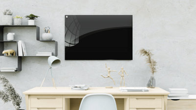 ALLboards Magnetic glass board 100x80 cm BLACK