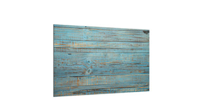ALLboards Magnetic Glass Board BLUE PLANKS VINTAGE RETRO 90x60cm Print Wall Art Decorative Wall Picture Image printed Price Comparisons | Compare The Build