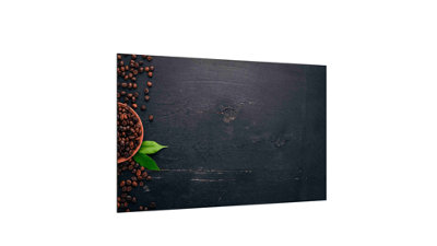 ALLboards Magnetic Glass Board COFFEE BEANS SEEDS 60x40cm Print Wall Art Decorative Wall Picture Tempered Glass Dry-erase Board