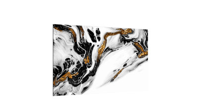 ALLboards Magnetic Glass Board GOLDEN WHITE MARBLE 60x40cm Print Wall Art Decorative Wall Picture Tempered Glass Dry-erase Board Price Comparisons | Compare The Build