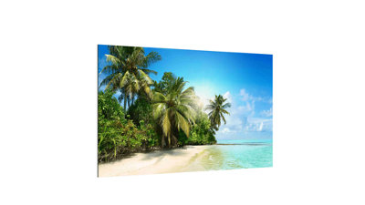 ALLboards Magnetic Glass Board TROPICAL ISLAND BEACH PALM SEA SUNSHINE 90x60cm Print Wall Art Decorative Wall Picture
