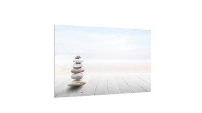 ALLboards Magnetic Glass Board ZEN STONE 60x40cm Print Wall Decorative Wall Picture Image printed Tempered Glass Dry-erase Board