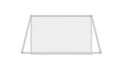 ALLboards Magnetic Whiteboard Display Case with Aluminium Frame 120x90cm Lockable Poster Case with Whiteboard Rear Panel