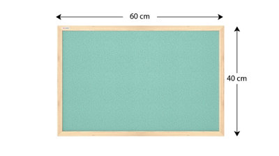 ALLboards Mint cork notice board wooden natural frame 60x40 cm