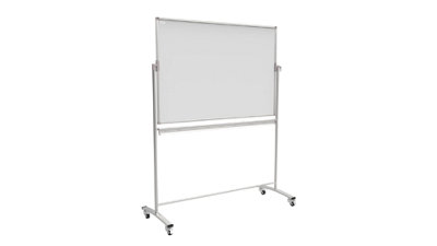 ALLboards Mobile Whiteboard Premium with Aluminium Frame 160x120cm, Mobile Revolving Magnetic Board Double-Sided Dry Erase Board