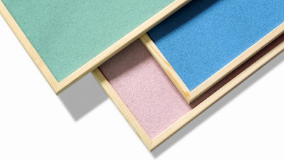 ALLboards Pastel pink cork notice board wooden natural frame 90x60 cm