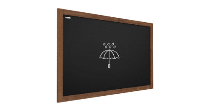 ALLboards Waterproof Chalkboard with Varnished Wooden Frame 100x80cm, Chalk Writing Board Outdoor, Indoor
