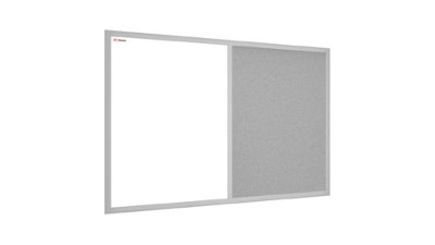 ALLboards Whiteboard and grey cork COMBO board in a grey wooden frame 60 x 40cm