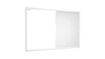 ALLboards Whiteboard and white cork COMBO board in a white wooden frame 90 x 60cm