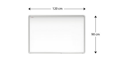 ALLboards Whiteboard dry erase magnetic surface aluminium frame 120x90 cm PREMIUM EXPO