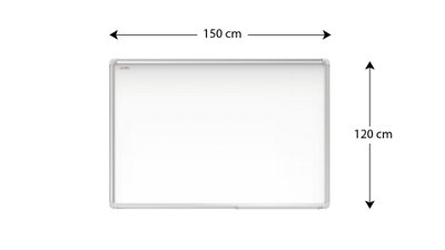 ALLboards Whiteboard dry erase magnetic surface aluminium frame 150x120 cm PREMIUM EXPO