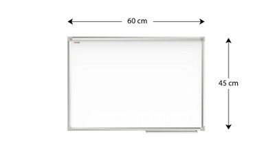 ALLboards Whiteboard dry erase magnetic surface aluminium frame 45x60 cm CLASSIC A7