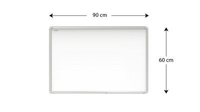 ALLboards Whiteboard dry erase magnetic surface aluminium frame 90x60 cm PREMIUM EXPO