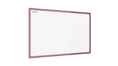 ALLboards Whiteboard dry erase magnetic surface, pink wooden frame 60x40 cm