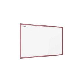 ALLboards Whiteboard dry erase magnetic surface, pink wooden frame 90x60 cm