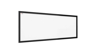 ALLboards Whiteboard dry erase magnetic surface wooden black frame 30x70 cm