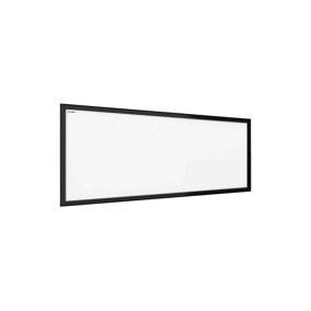 ALLboards Whiteboard dry erase magnetic surface wooden black frame 30x70 cm